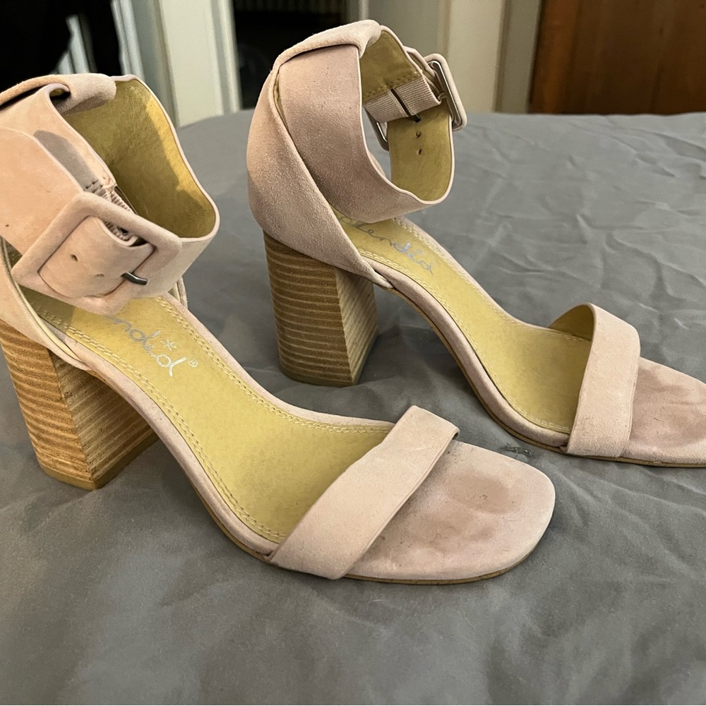 Splendid Blush Pink Block Heel Sandals